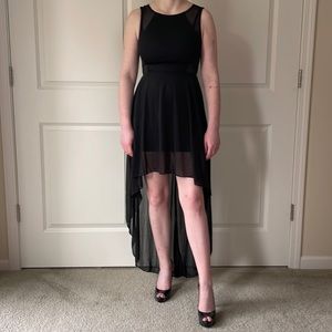 H&M mini sheer high-low dress
